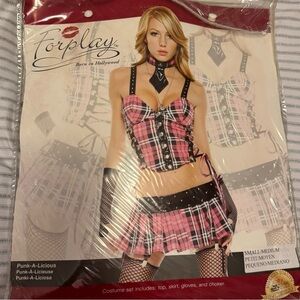 Forplay Pink and Black Plaid Punk Rock Girl Set - Halloween Costume